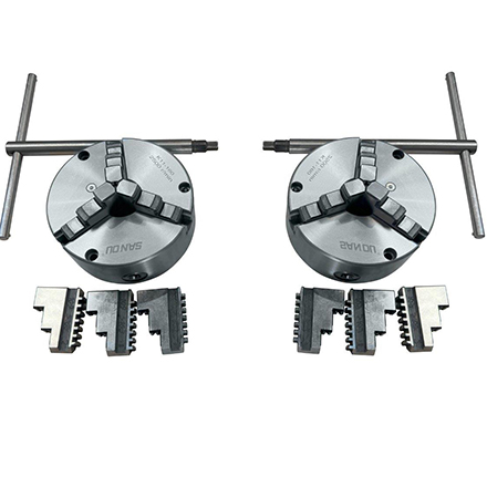 02 chucks Ø8" with jaws and keys