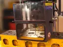 Cylinder Boring and Surface Milling Machine BVC-1600X — Fixture table with multiple holes for workpiece positioning on BVC-1600X boring machine