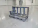 4-CYLINDER Engine Block Table M-1300 - — M-1300 cast iron fixture table with adjustable blocks for 4-cylinder engine block clamping