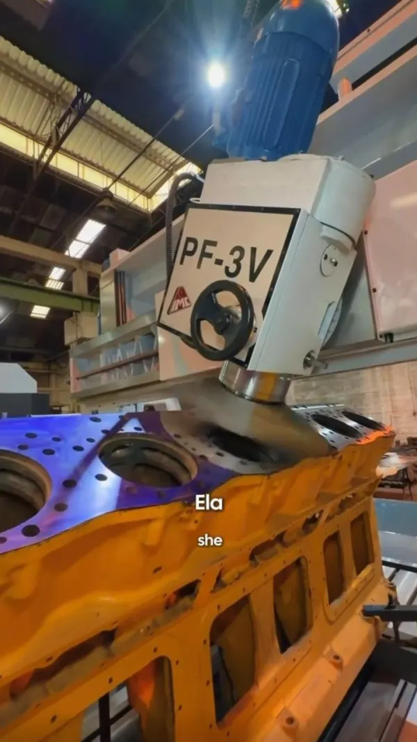 PF-3V | Peças grandes e pesadas não permitem instabilidade durante a usinagem.