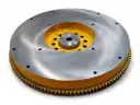 Rectificadora de Volantes y Discos de Embrague RMG-460X Chinelatto — Volante de motor rectificado en hierro fundido con superficie lisa y corona dentada en el borde