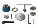 Rectificadora de Volantes y Discos de Embrague RMG-460X Chinelatto — Accesorio normal — Kit completo con muela, bridas, llaves y herramientas para rectificadora RMG-460X